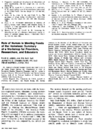 Role of nurses in meeting needs of the homeless summary of a workshop for providers researchers and educators