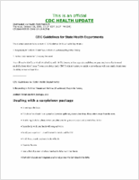 CDC guidelines for state health departments