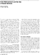 Child Maltreatment And The Use Of Social Services