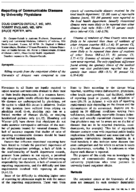 Reporting of communicable diseases by university physicians