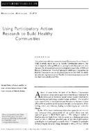 Using Participatory Action Research To Build Healthy Communities