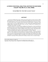 A Hybrid StatisticalAnalytical Method for Assessing Violent Failure in US Coal Mines