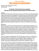 Outbreak of extensively drugresistant Pseudomonas aeruginosa associated with artificial tears