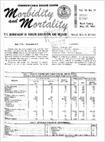 Morbidity and Mortality Weekly Report Vol 14 No 21 week ending May 29 1965