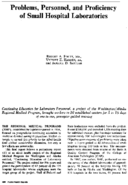 Problems personnel and proficiency of small hospital laboratories