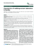 Characteristics of multidrugresistant tuberculosis in Namibia