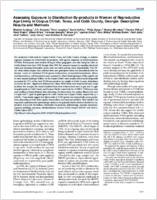 Assessing exposure to disinfection byproducts in women of reproductive age living in Corpus Christi Texas and Cobb county Georgia descriptive results and methods