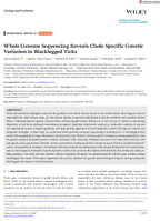 Whole Genome Sequencing Reveals CladeSpecific Genetic Variation in Blacklegged Ticks