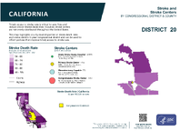 CA Congressional District 20 Stroke and Stroke Centers Map 118th Congress
