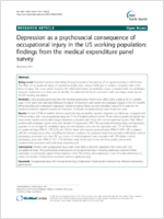Depression as a psychosocial consequence of occupational injury in the US working population findings from the medical expenditure panel survey
