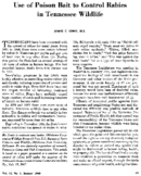 Use of poison bait to control rabies in Tennessee wildlife