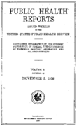 Public Health Reports  v 31 no 44  cover