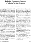 Enlisting community support of a polio vaccine program