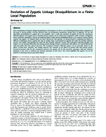 Evolution of Zygotic Linkage Disequilibrium in a Finite Local Population