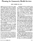 Planning for community health services