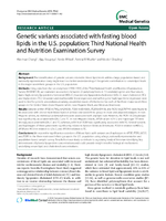 Genetic variants associated with fasting blood lipids in the US population Third National Health and Nutrition Examination Survey