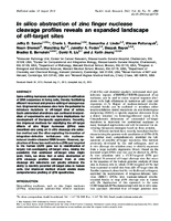 In silico abstraction of zinc finger nuclease cleavage profiles reveals an expanded landscape of offtarget sites