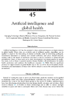 Artificial Intelligence and Global Health