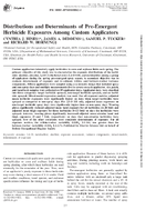 Distributions and Determinants of PreEmergent Herbicide Exposures Among Custom Applicators