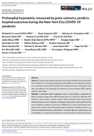 Prehospital hypoxemia measured by pulse oximetry predicts hospital outcomes during the New York City COVID19 pandemic