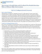 Assessment of Health Risks with Feedback Plus Health Education With or Without Other Interventions