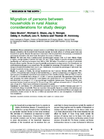 Migration of persons between households in rural Alaska considerations for study design