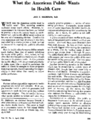 What the American public wants in health care