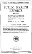 Public Health Reports  v 50 no 15  cover