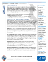 CDC Division of Global HIV  TB Country Profile Malawi July 2019