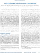 COVID19 Outbreak in an Amish Community  Ohio May 2020