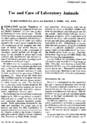 Use and care of laboratory animals