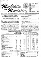Morbidity and Mortality Weekly Report Vol 21 No 38 week ending September 23 1972