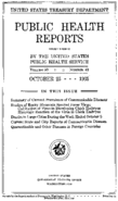 Public Health Repprts  v 50 no 43  cover