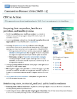 CDC in Action CDC Is Aggressively Responding to the Global Outbreak of COVID19 and Community Spread in the United States
