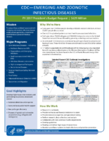 CDC  Emerging and Zoonotic Infectious Diseases FY 2017 Presidents Budget Request 629 Million