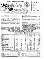 Morbidity and Mortality Weekly Report Vol 22 No 32 week ending August 11 1973