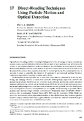 DirectReading Techniques Using Particle Motion and Optical Detection