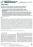 Interleukin11 Receptor Subunit A1 Is Required for Maximal Airway Responsiveness to Methacholine After Acute Exposure to Ozone