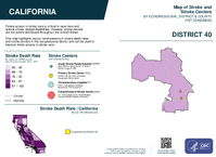 CA Congressional District 40 Stroke and Stroke Centers Map 119th Congress