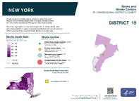 NY Congressional District 15 Stroke and Stroke Centers Map 118th Congress