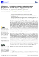 Isolated BAP1 Genomic Alteration in Malignant Pleural Mesothelioma Predicts Distinct Immunogenicity with Implications for Immunotherapeutic Response