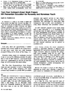 Teen Peer OutreachStreet Work Project HIV prevention education for runaway and homeless youth