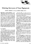 Selecting surveyors of Xray equipment