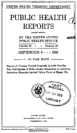 Public Health Reports  v 53 no 36  cover