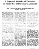 A Survey Of Attitudes Of Physicians On Proper Use Of Physicians Assistants