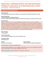 DIRECTLY ADMINISTERED ANTIRETROVIRAL THERAPY DAART IN A METHADONE CLINIC