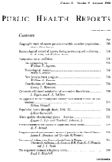 Public Health Report  v 69 no 8  table of contents