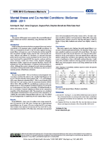 Mental Illness and Comorbid Conditions BioSense 2008  2011