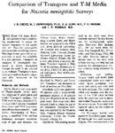Comparison of Transgrow and TM media for Neisseria meningitidis surveys
