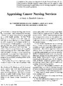 Appraising cancer nursing services